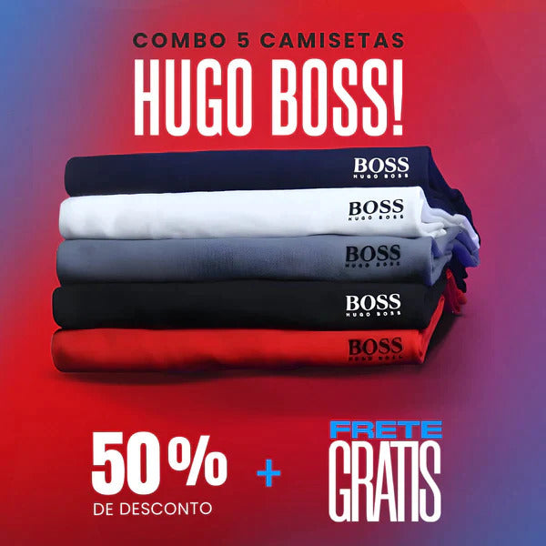 (PROMOÇÃO) Kit 5 Camisetas Hugo Boss - Pague 3 e Leve 5  ÚLTIMAS UNIDADES